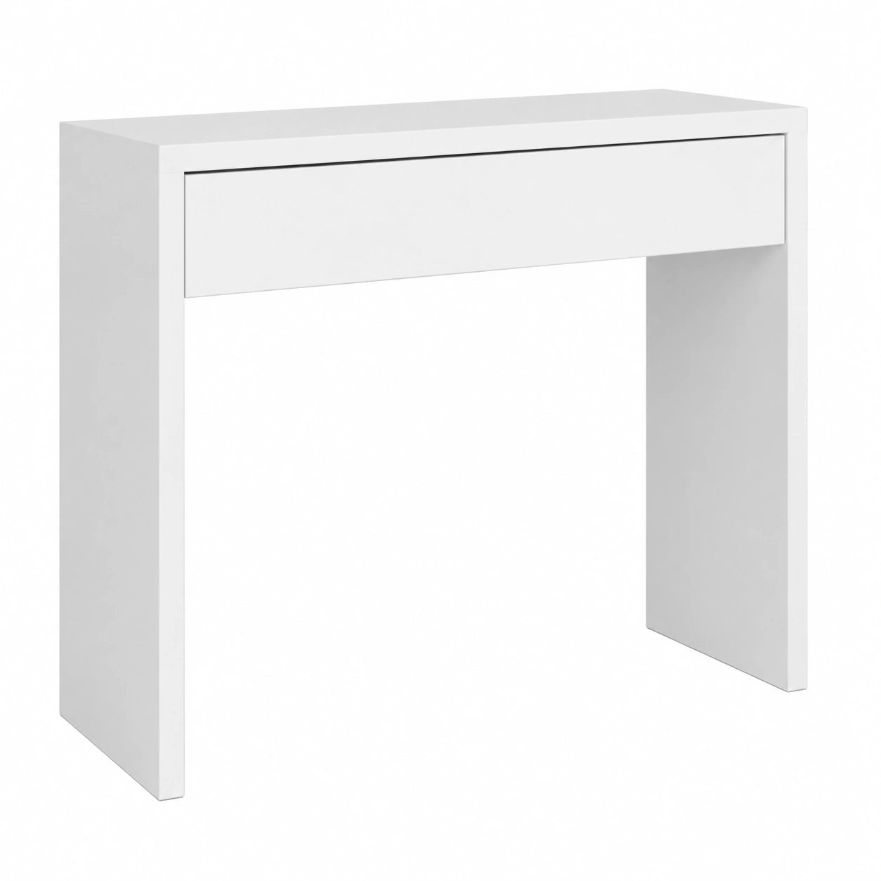 Table, avec tiroirs, coloris blanc, pour les espaces de vie