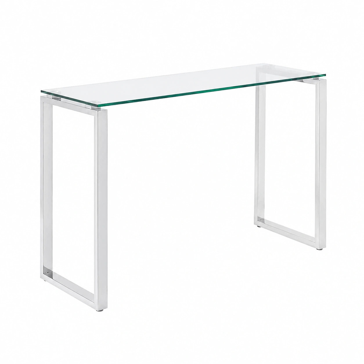 Table console, en métal et verre trempé, pour l’entrée ou le salon