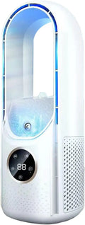 Climatiseurs portables avec refroidisseur d'air évaporatif à 6 vitesses pour tente de chambre – gris/bleu/blanc
