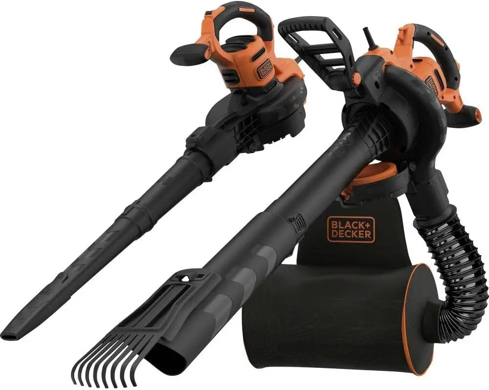 BLACK+DECKER Aspirateur-souffleur-broyeur 3000W – BEBLV301-QS, 72 litres, 15 m³/min, noir/gris