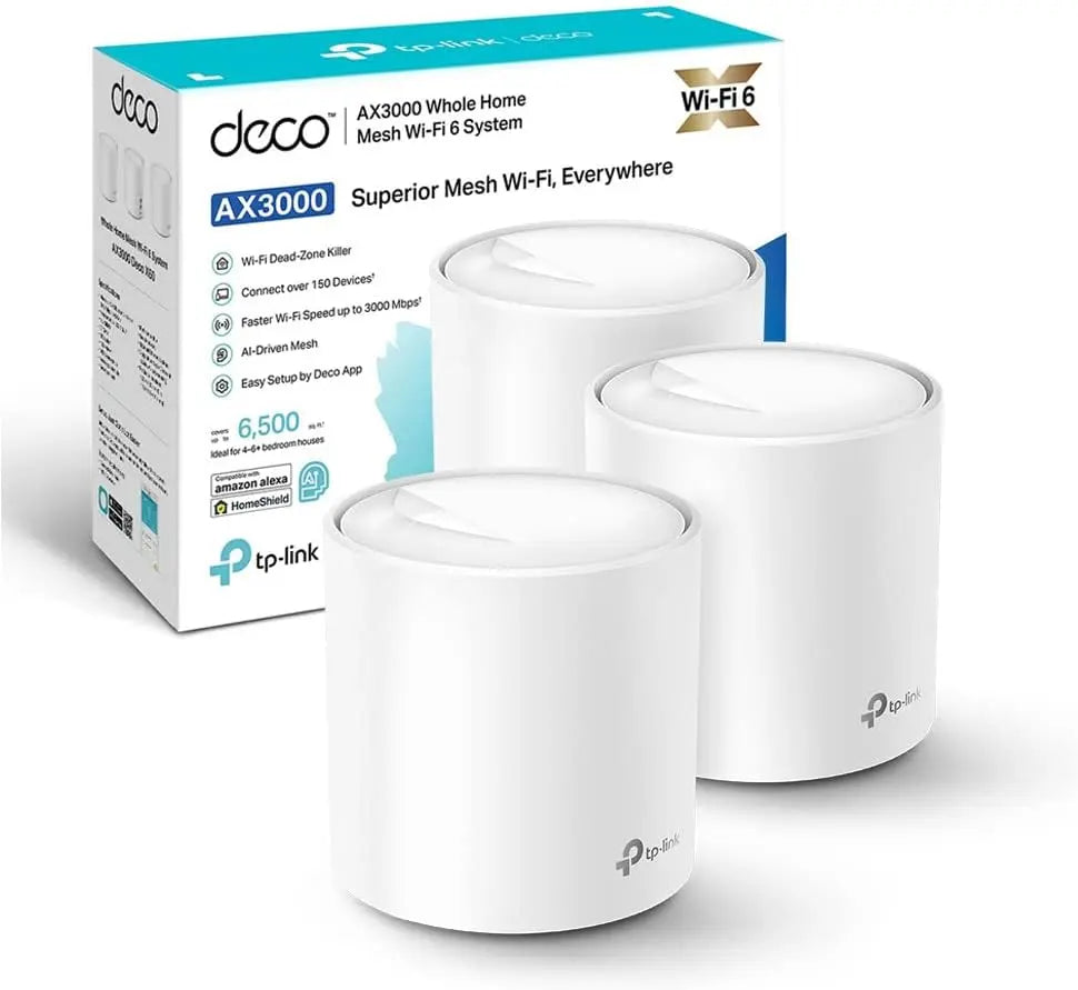 TP-Link Deco Mesh WiFi 6 équipement réseau – 5 GHz / 2,4 GHz, gris/bleu/blanc