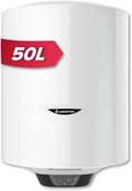 Ariston PRO1 ECO 50L - Chauffe-Eau Électrique Vertical Mural – gris/rouge
