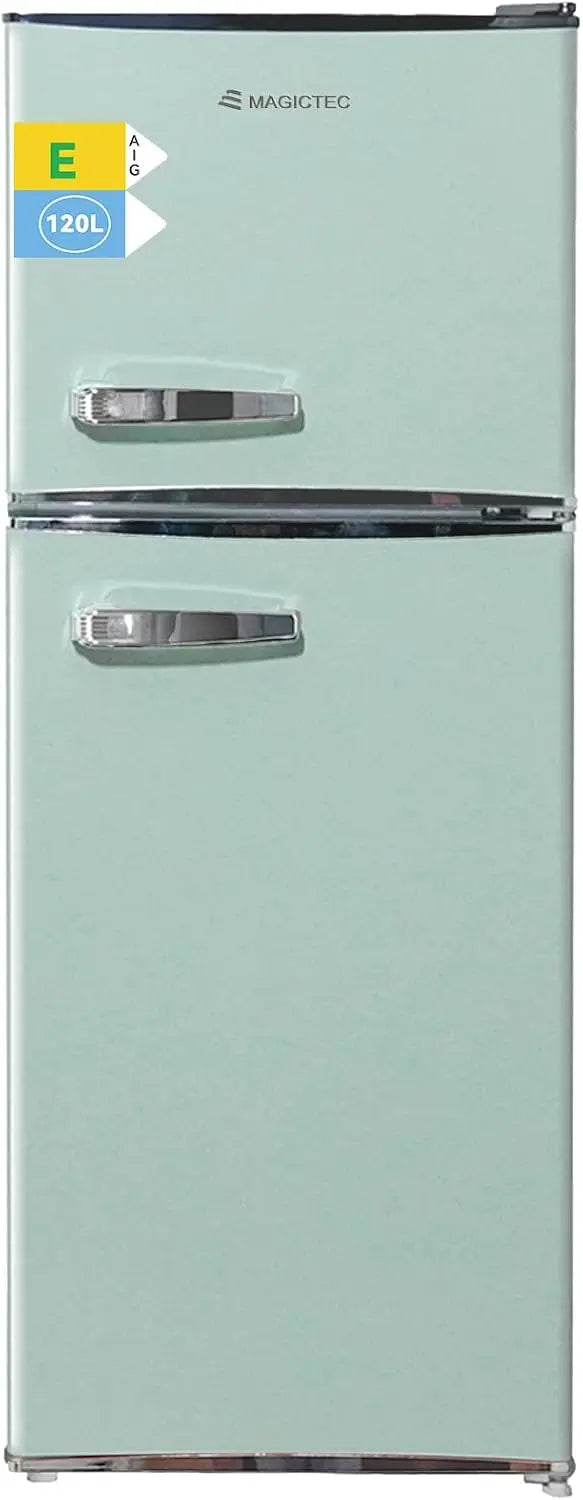 Magictec Frigo vintage réfrigérateur – 120 L / 88 L, beige/gris