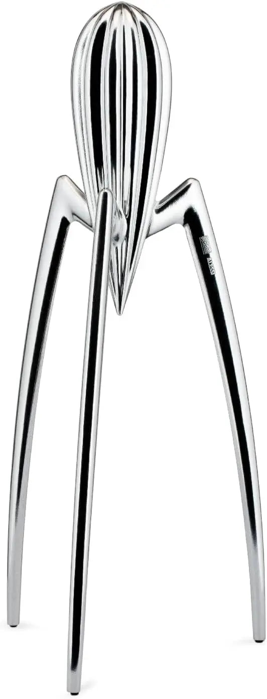 Alessi - PSJS - Juicy Salif - Presse-Agrumes en Fonte d'Aluminium Brillant Pieds en PA – gris/noir