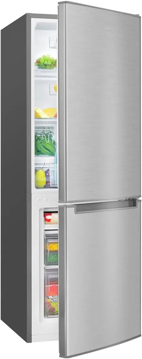 Bomann Réfrigérateur Congélateur 173 L KG 7359 – 0,340 kWh / 124 kWh, argenté