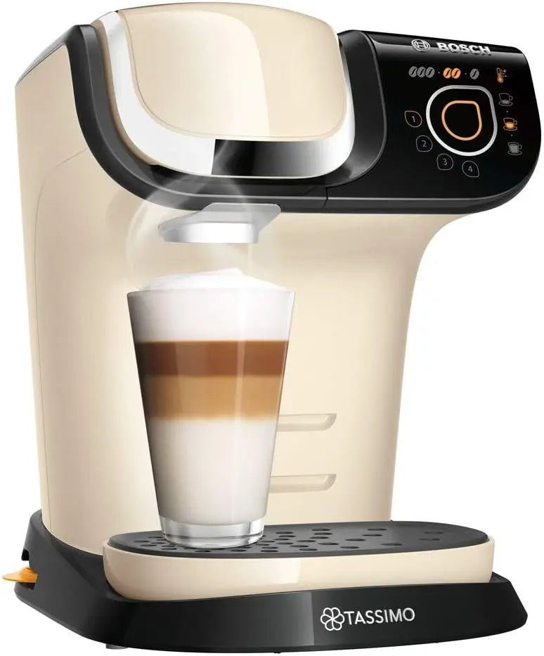 Tassimo My Way 2 TAS6507 Cafetière à capsules avec filtre à eau – 1500 W, 1,3 l, crème