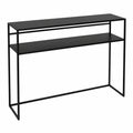 Table console, en métal, coloris noir, pour l’entrée ou le salon