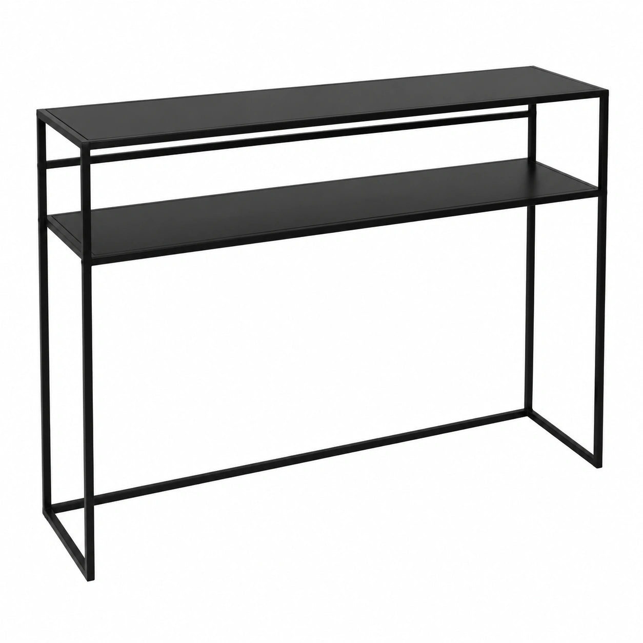 Table console, en métal, coloris noir, pour l’entrée ou le salon