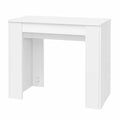Table, extensible, coloris blanc, pour les espaces de vie