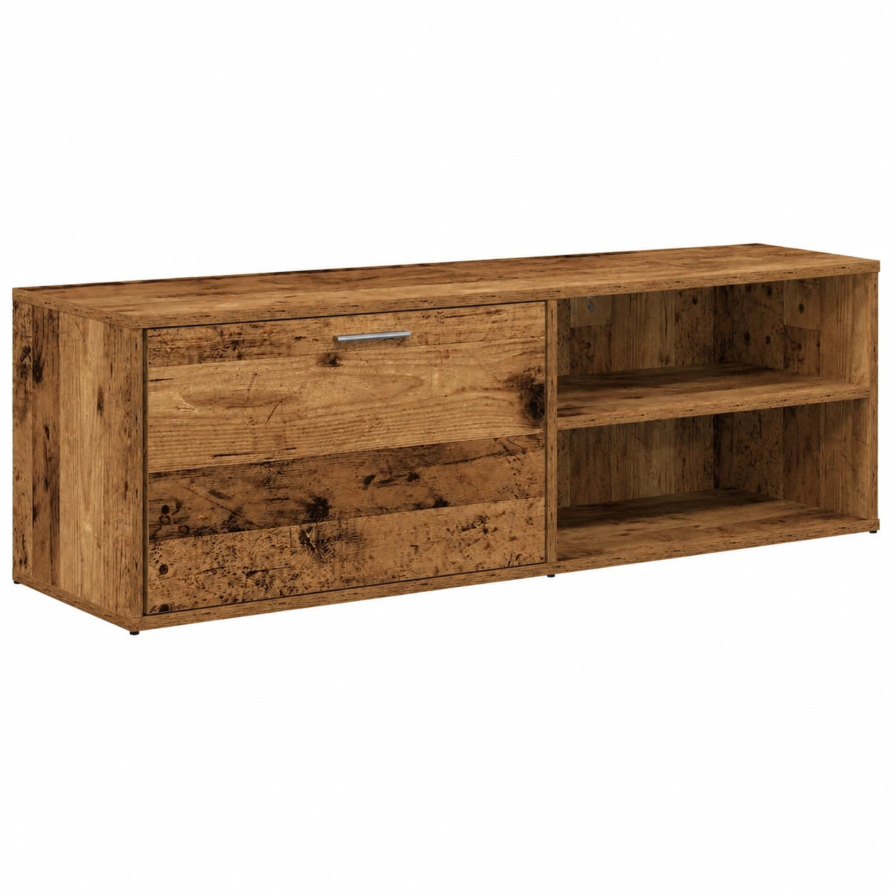 Meuble TV, avec rangement, avec tiroirs, 120 x 34 x 37 cm, pour le salon