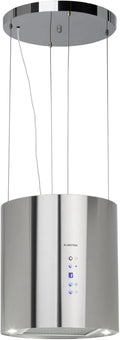 Klarstein Hotte Aspirante Ilot Central de Cuisine Silencieuse et Design – 522 m³/h, gris