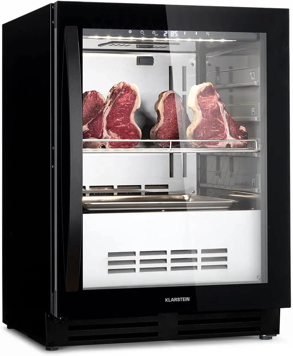 KLARSTEIN Steakhouse Réfrigérateur de Maturation Dry-Aged – 98 L, 60 Hz, noir/gris