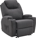 M MCombo Fauteuil de Relaxation électrique Fauteuil de Massage Fauteuil téléviseur Fonction inclinable – gris