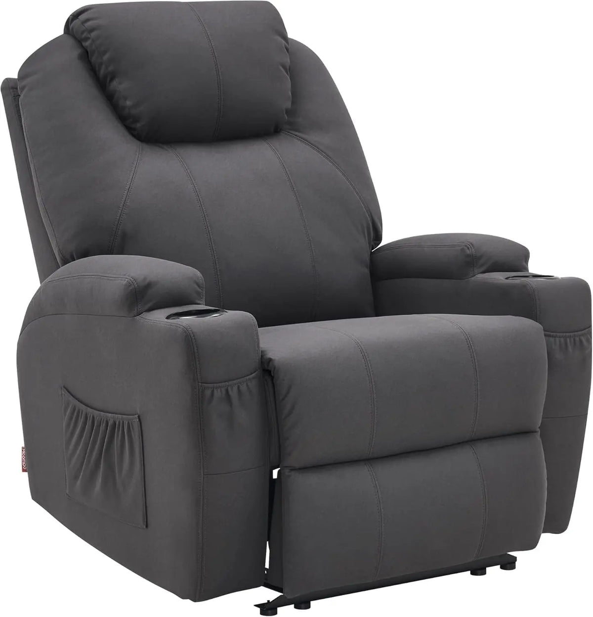 M MCombo Fauteuil de Relaxation électrique Fauteuil de Massage Fauteuil téléviseur Fonction inclinable – gris