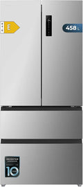 Cecotec Réfrigérateur Porte Française de 4 Portes Semi-Intégrable 458L Total No Frost Bolero CoolMarket – argenté