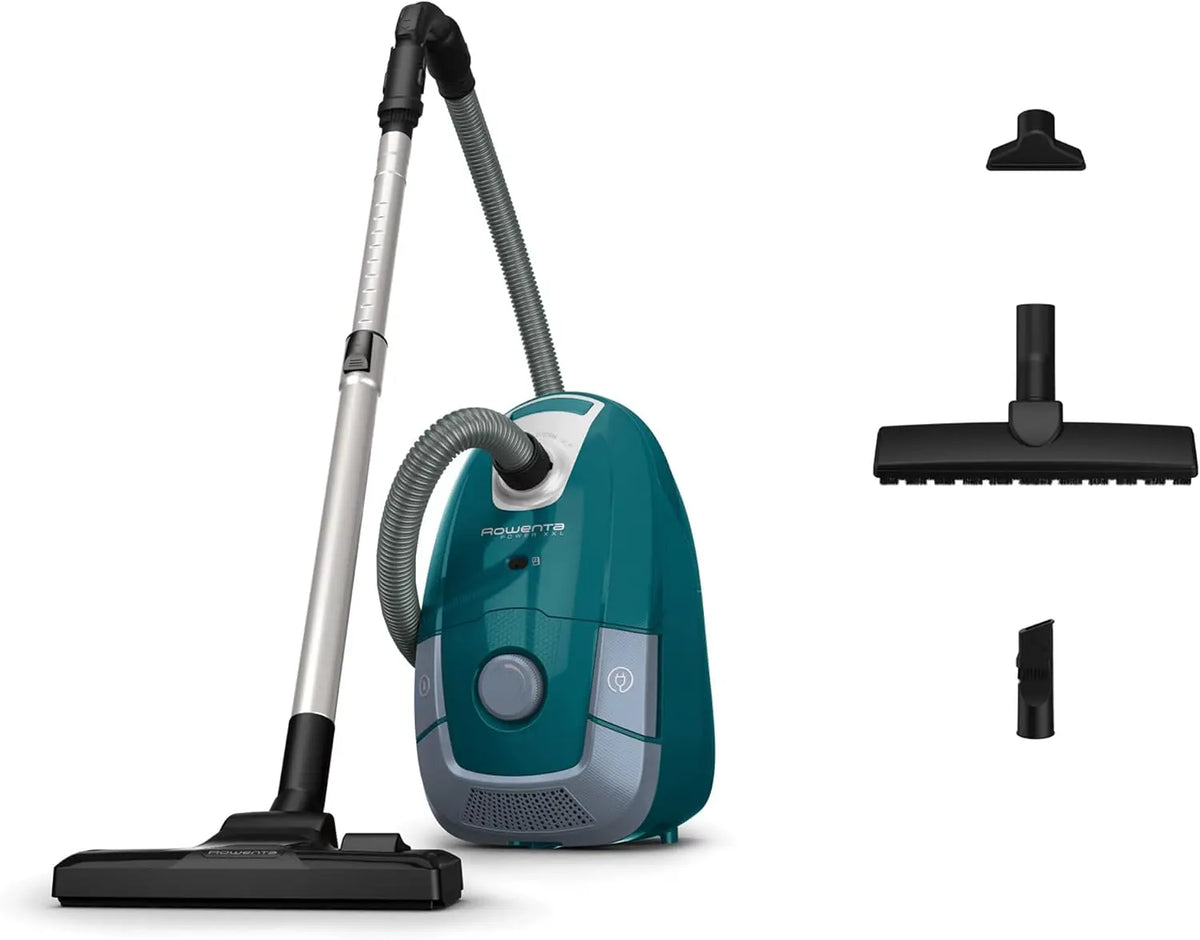 Rowenta Power XXL - Aspirateur avec Sac - 5 L - Bleu Pétrole – 900 W
