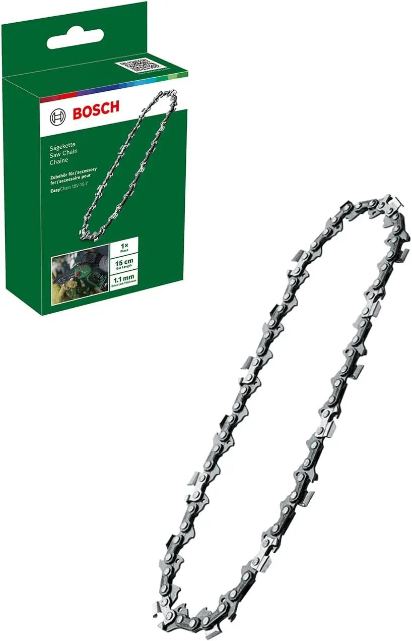 Bosch chaîne pour mini tronçonneuse EasyChain 18V-15-7 pour tronçonner différents types de bois – vert/gris