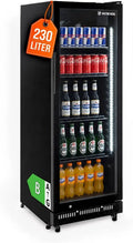 GastroHero GKSE230 Réfrigérateur de boissons 230 l Réfrigérateur de bouteilles avec porte en verre