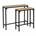 Table, en métal, 80 x 25 x 95 cm, coloris noir, pour les espaces de vie
