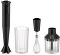 Alessi Plissé MDL10S B - Mixeur Plongeant Design avec Bécher Gradué – 500 W, 700 ml, noir