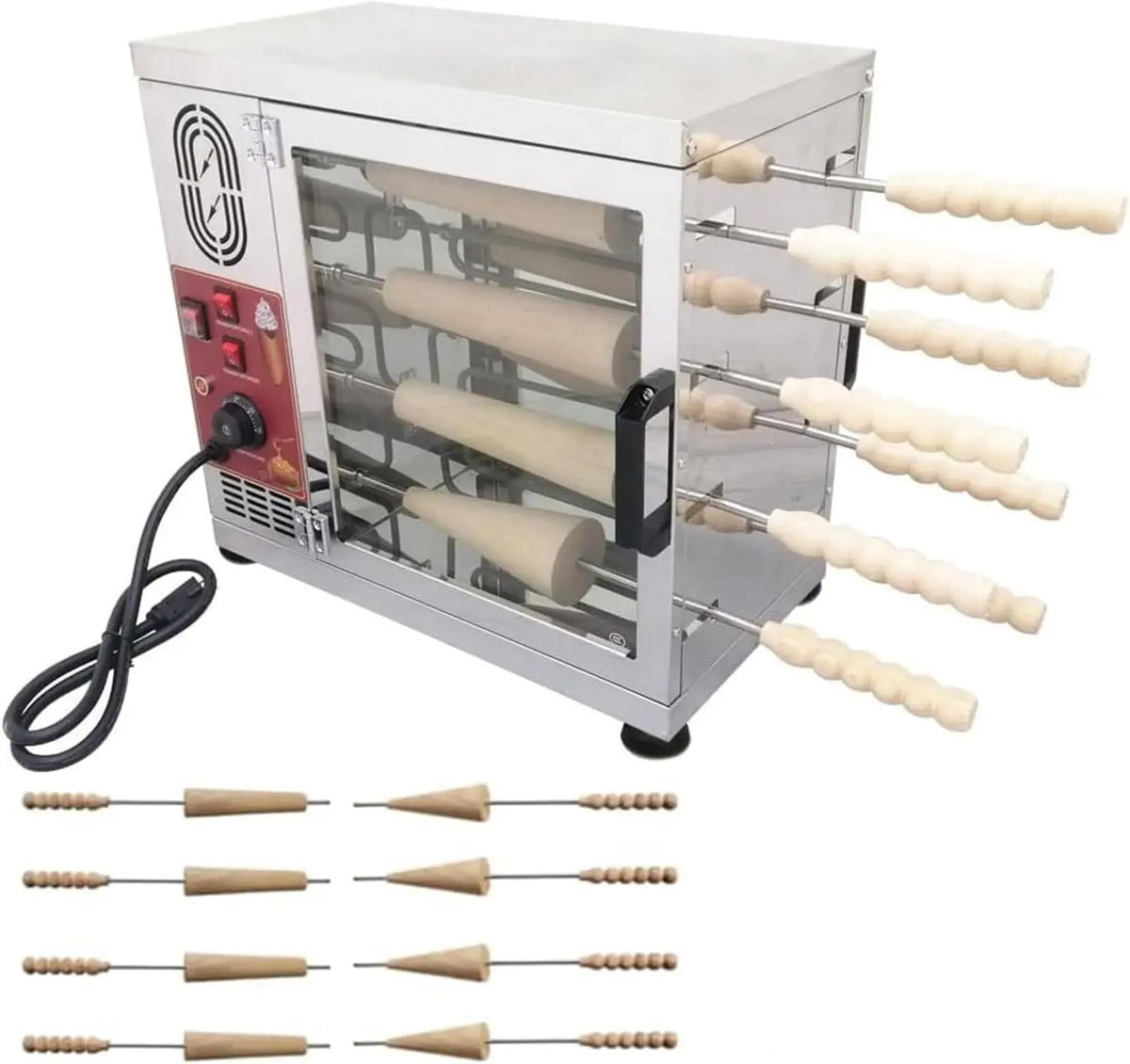 Machine commerciale électrique de four à gâteau de cheminée avec rouleau de 8/16 pièces – 3200 W, crème