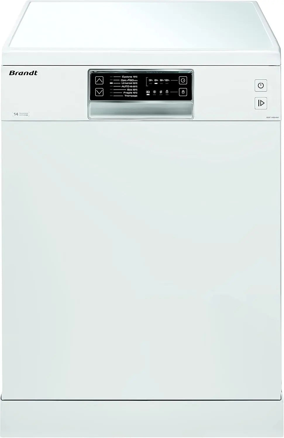 BRANDT Lave vaisselle 60 cm DSF14524W lave-vaisselle – gris/blanc/noir