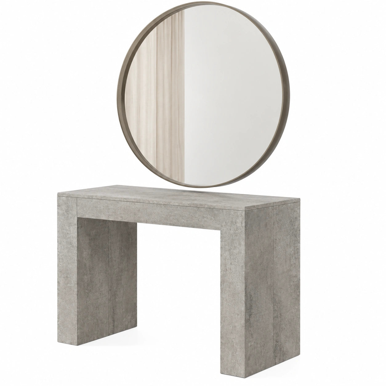 Table, extensible, coloris gris, pour les espaces de vie