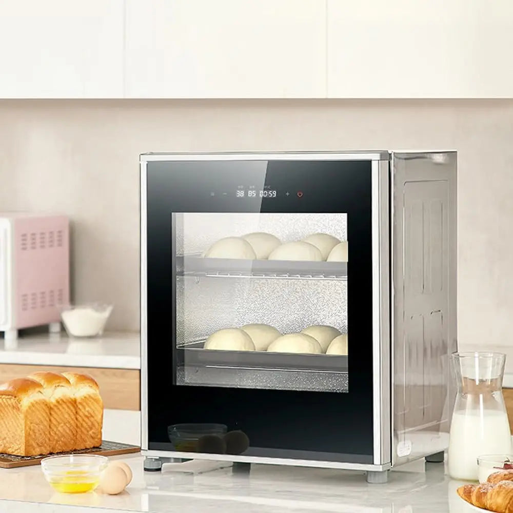 Étuve à Pain 40/70 L Avec Contrôle La Température Et L'humidité 40L – 260 W / 280 W, 1 kWh, gris/blanc/beige
