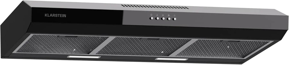 Klarstein hotte aspirante 90 cm – 200 m³/h, gris/noir