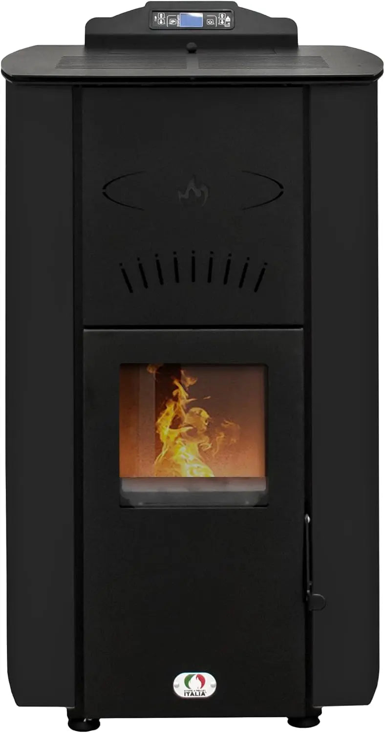 STUFE A PELLET ITALIA Asia Nettoyage Automatique 20 KW – noir