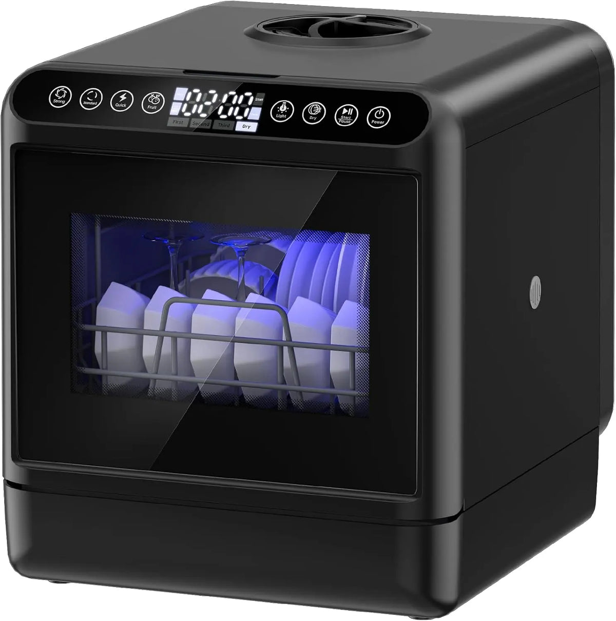 Mini lave-vaisselle de table,5 programmes de lavage – 5 L, 0,56 kWh / 0,398 kWh, 4 couverts, noir