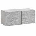 Meuble TV, avec rangement, avec portes, coloris gris, 98 x 41 x 30 cm, pour le salon