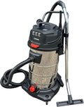 Aspirateur industriel - 3000 W - 100 litres - Réservoir en acier inoxydable - Aspirateur industriel – 3000 W / 1000 W, 50 Hz, argenté