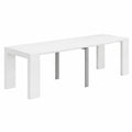 Table, extensible, en aluminium, coloris blanc, 45 x 90 x 76 cm, pour les espaces de vie
