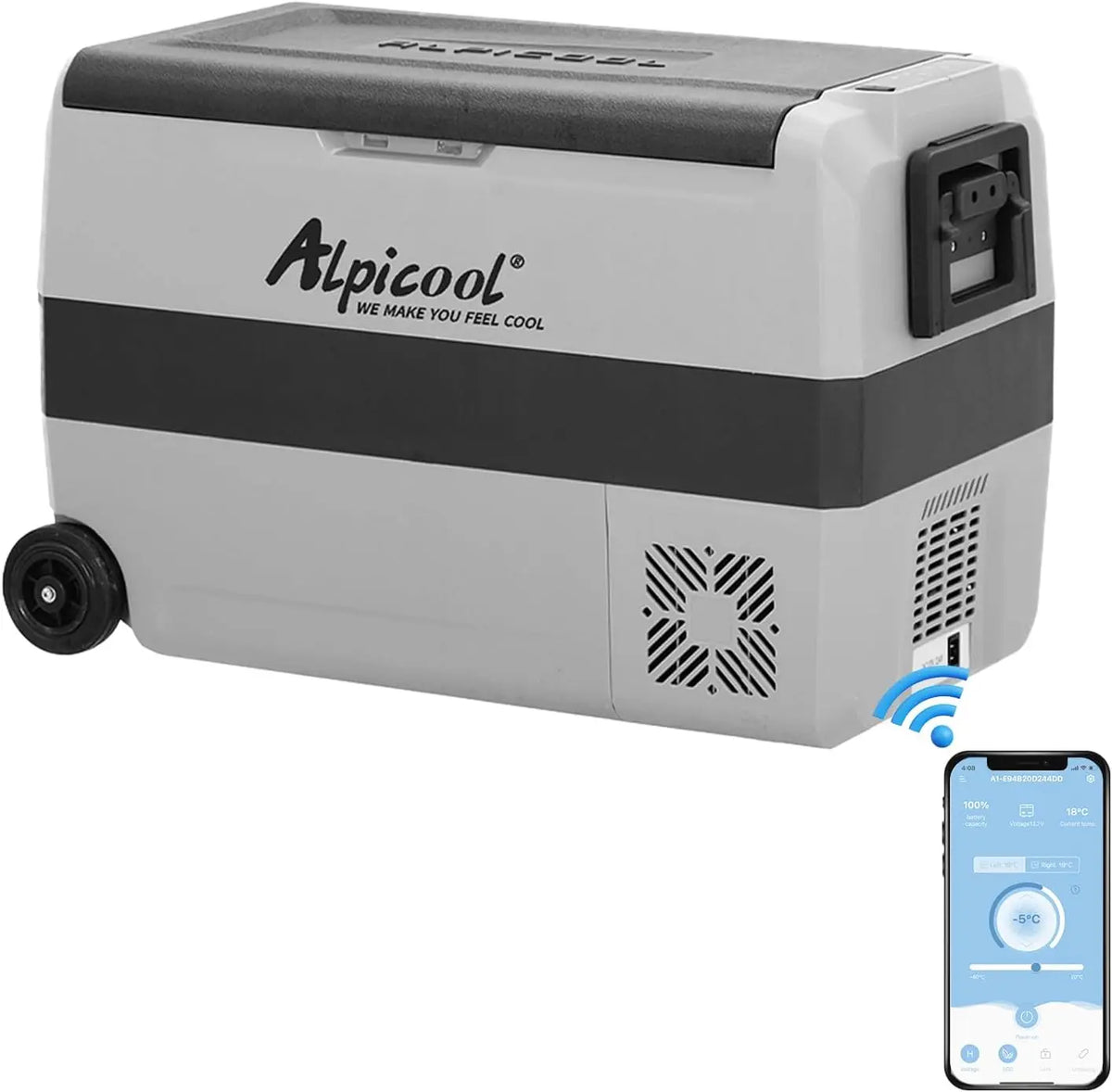 Alpicool T50 50L Glaciere Électrique à Compression – gris