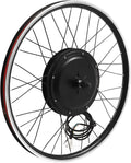 Kit de conversion de vélo électrique 26 pouces 48 V 1000 W pour roue avant – 45 Nm, gris/noir