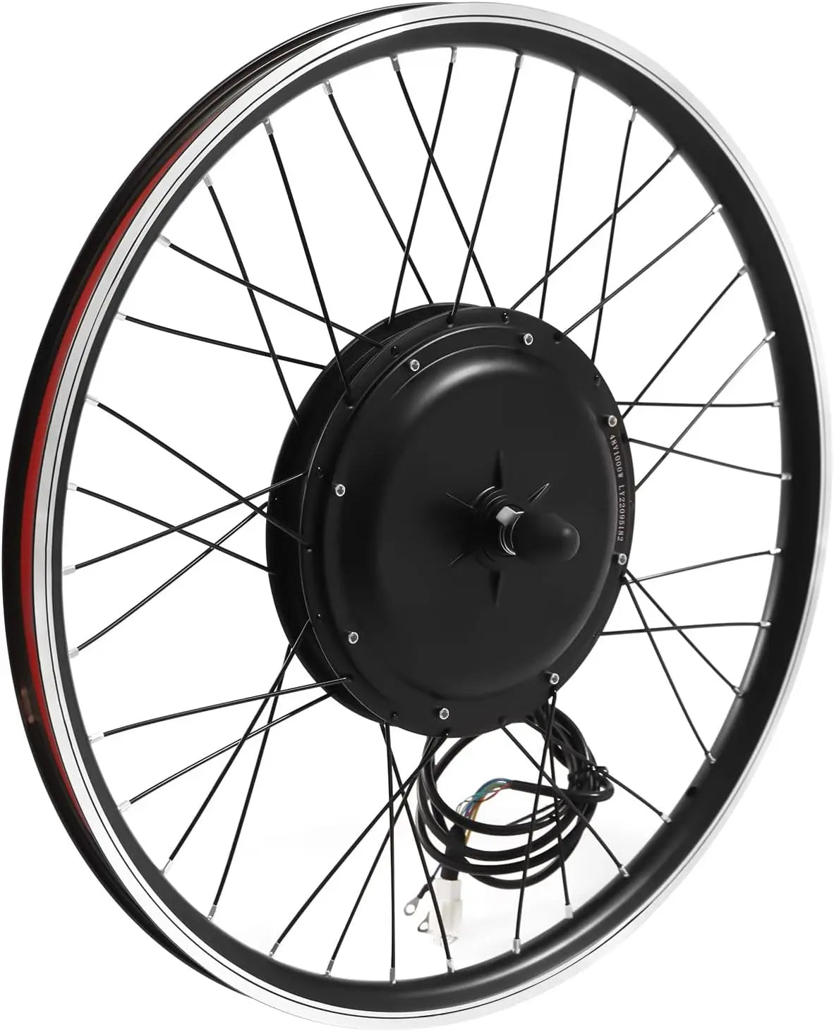 Kit de conversion de vélo électrique 26 pouces 48 V 1000 W pour roue avant – 45 Nm, gris/noir