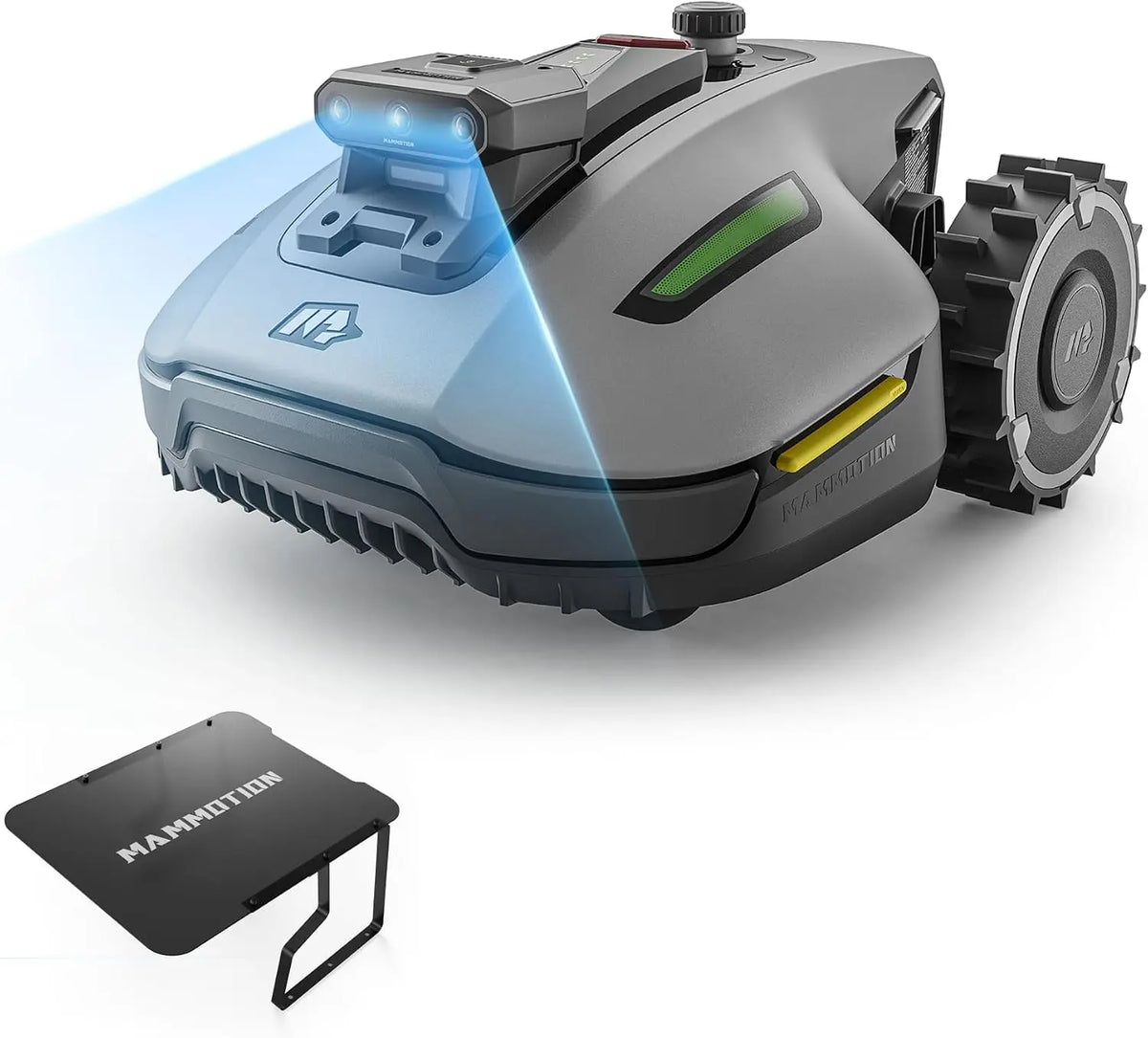 MAMMOTION YUKA Mini 2 500 Robot Tondeuse avec Mini Garage – gris/bleu