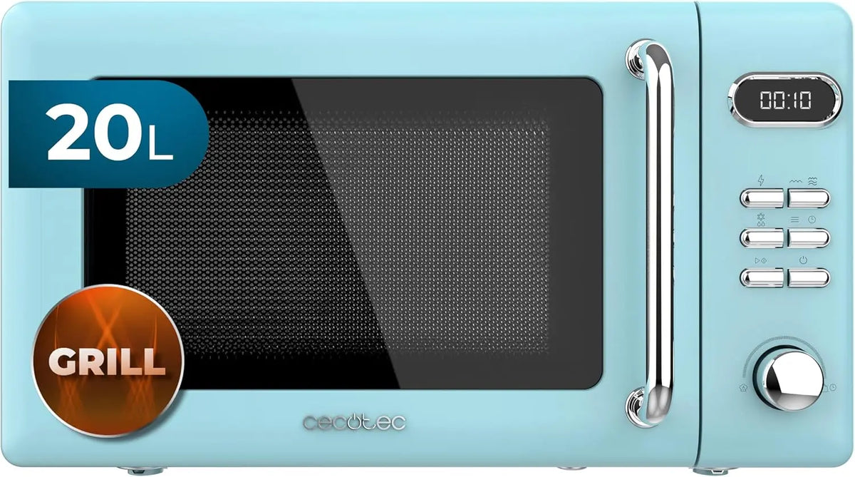 Cecotec Micro-ondes avec Gril 20 L Proclean 5110 Retro bleu 700W