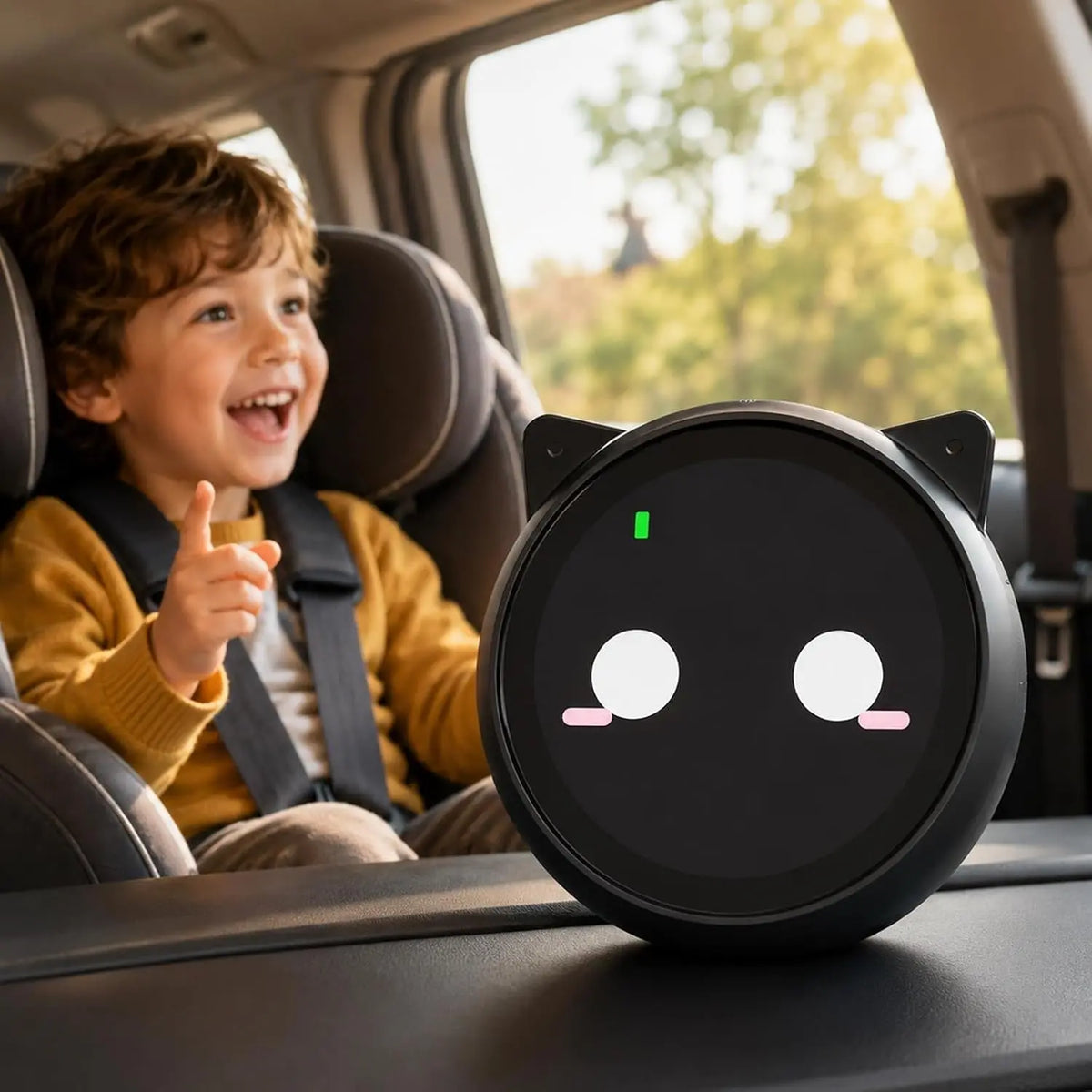 Robot Compagnon IA de Bureau - Gadget Humanoïde Intelligent pour la Maison – noir/gris