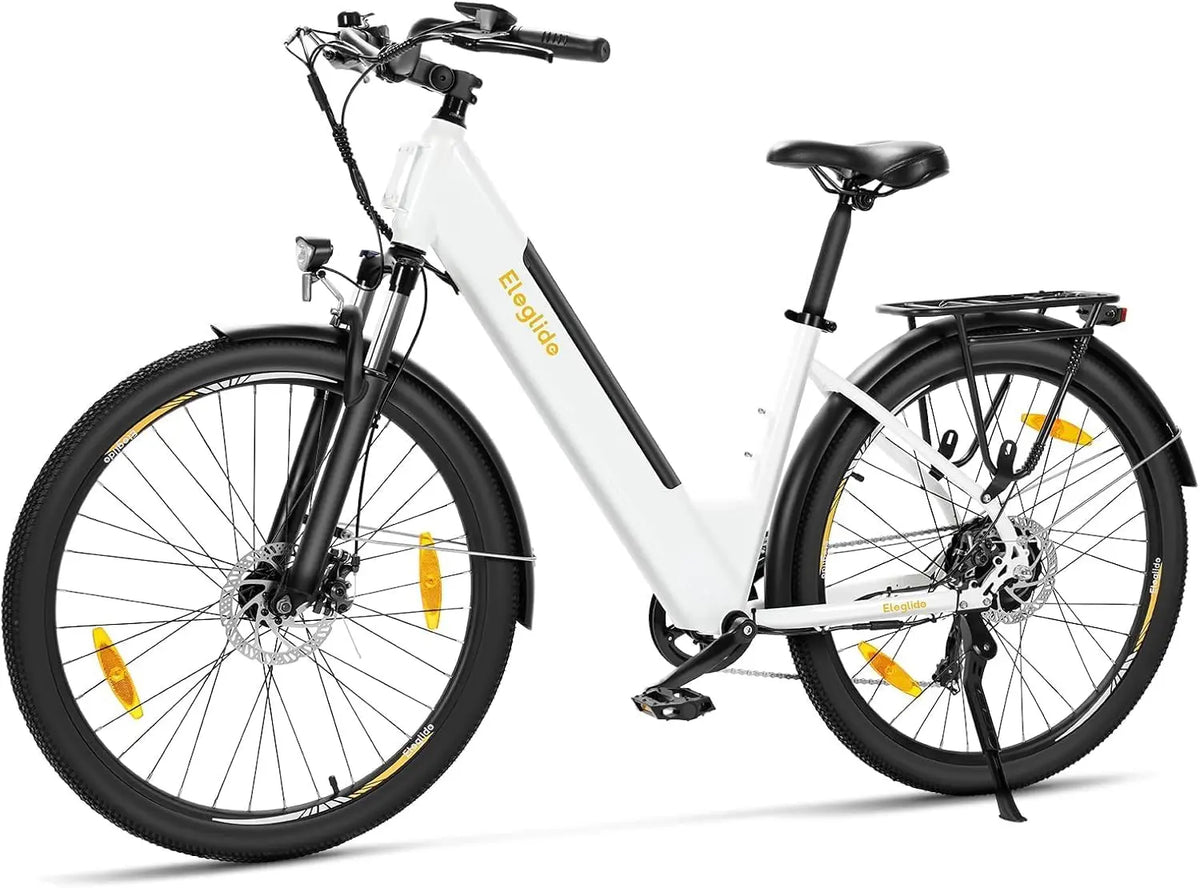 Eleglide Vélo électrique de Trekking T1 Step-Thru - 27,5' - avec Batterie au Lithium 36 V 13 Ah - Jusqu'à – 468 Wh, 45 Nm, gris/noir