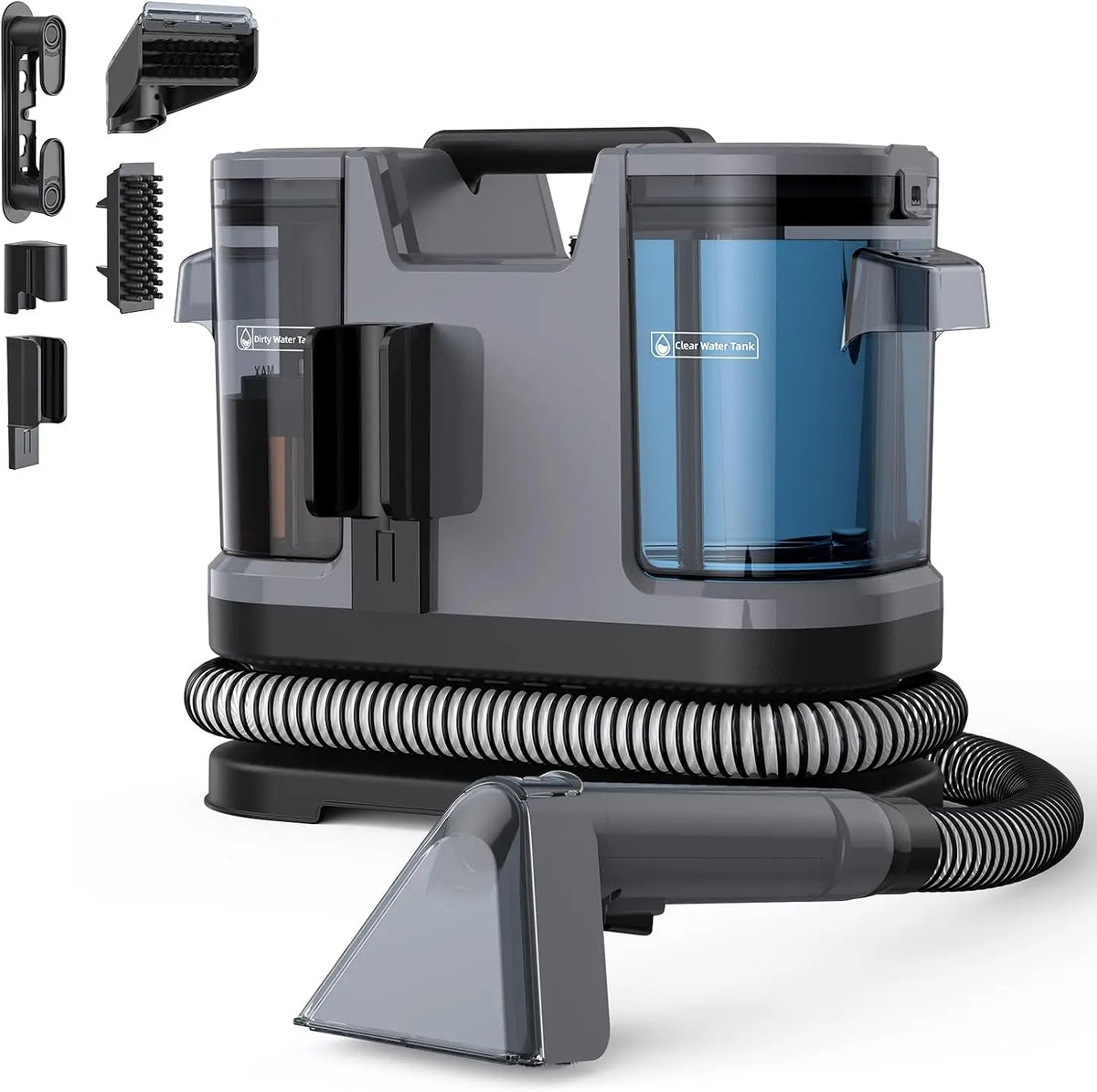 Lubluelu Shampouineuse Canapé 22 kPa – 600 W, 1,75 L, gris