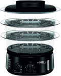 Seb Simply Invents Cuiseur Vapeur 3 bols Capacité modulable Maintien au chaud Noir VC110800 – 900 W, 9 L