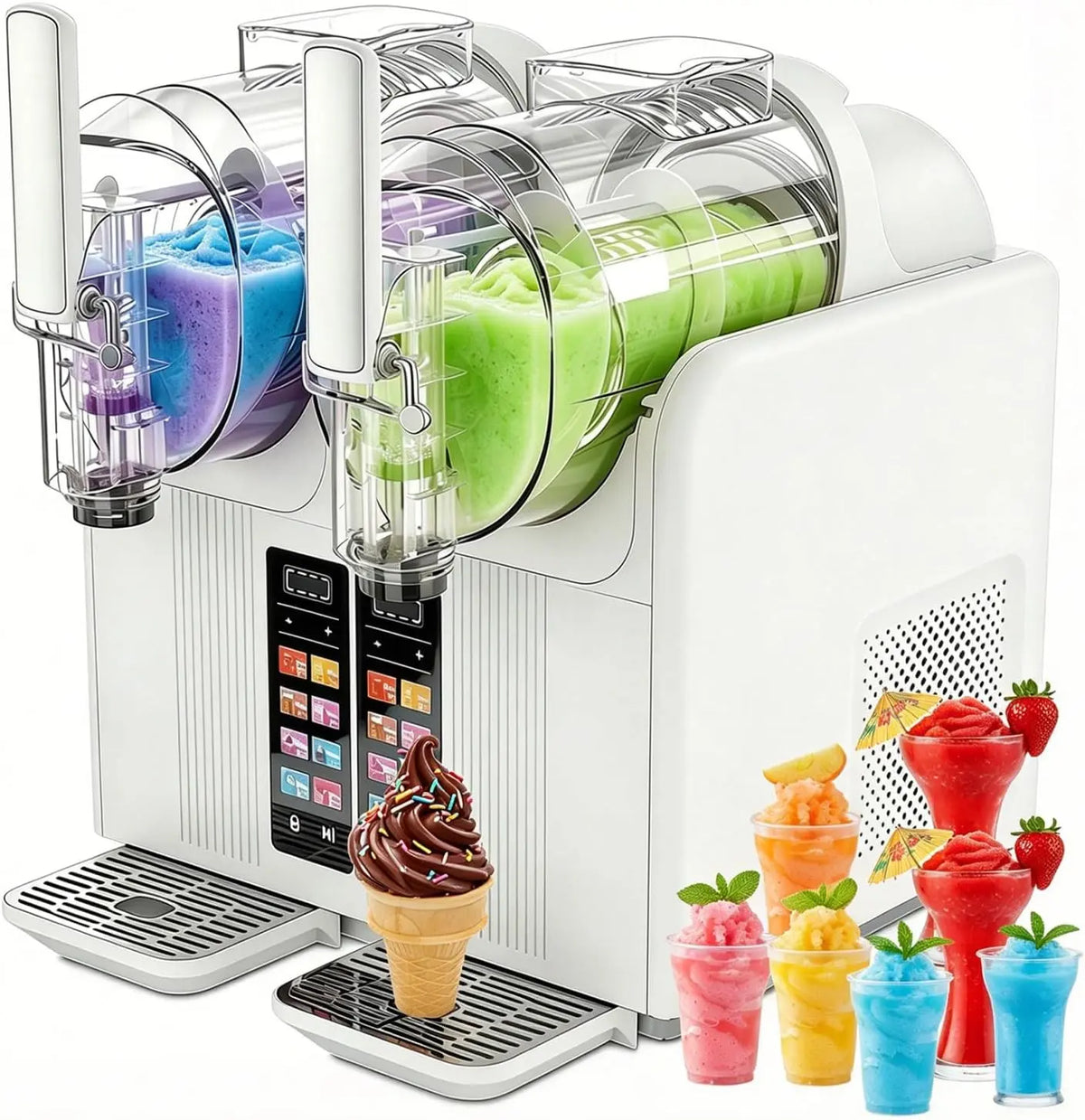 Machine à Granita Et à Glace Molle 2 – blanc