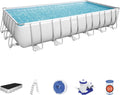 Bestway piscine hors sol rectangulaire Power Steel 732 x 366 x 132 cm – bleu/gris