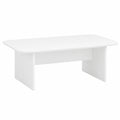 Table basse, avec rangement, coloris blanc, 93 x 53 x 33 cm, pour le salon