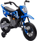 AIYAPLAY Moto électrique Enfants 2 Moteurs 12V Puissant 3 à 6 Ans Bleu – 4,5 Ah