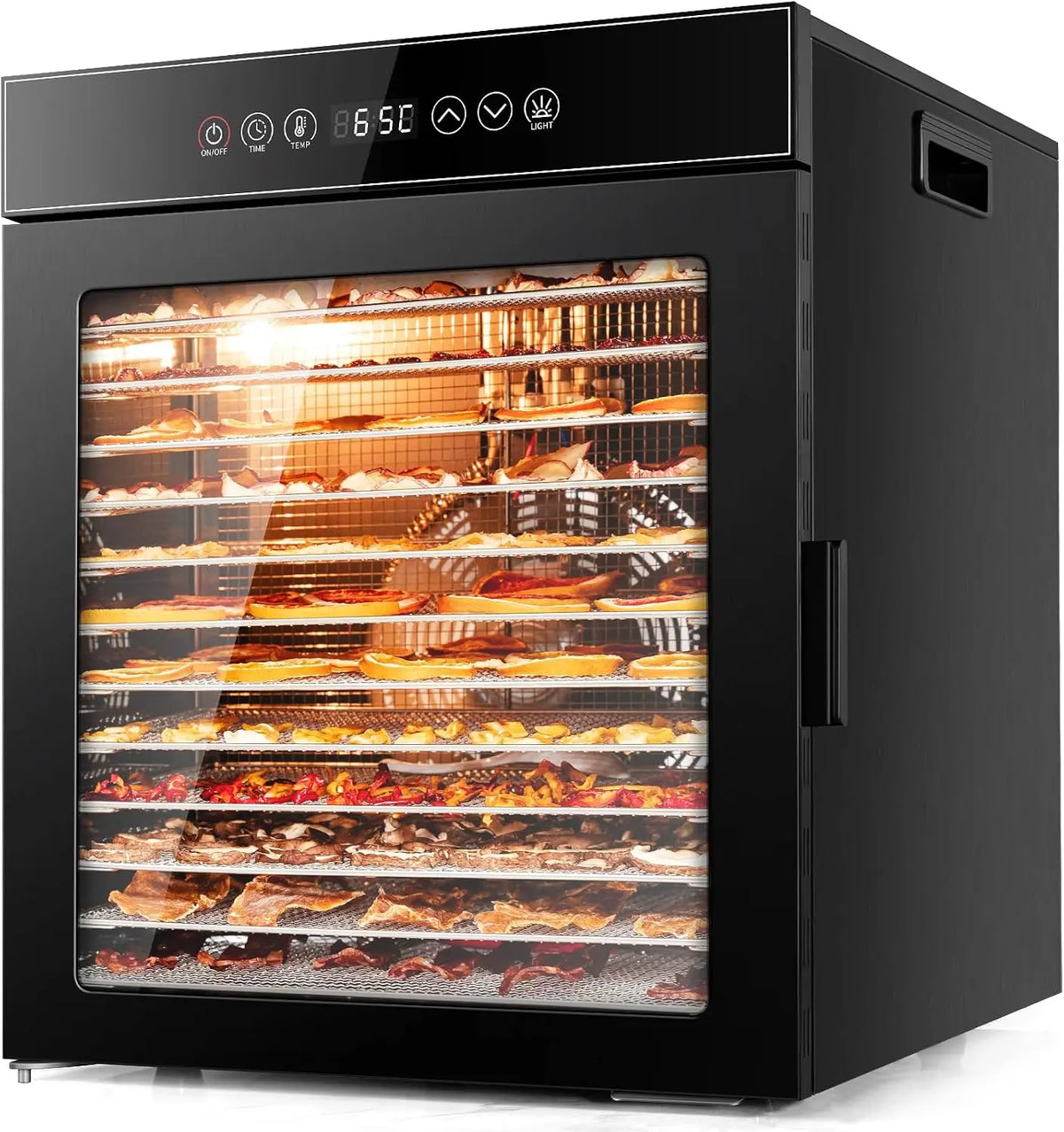 Kwasyo Déshydrateur Alimentaire 12 Plateaux en Acier Inoxydable – argenté/noir