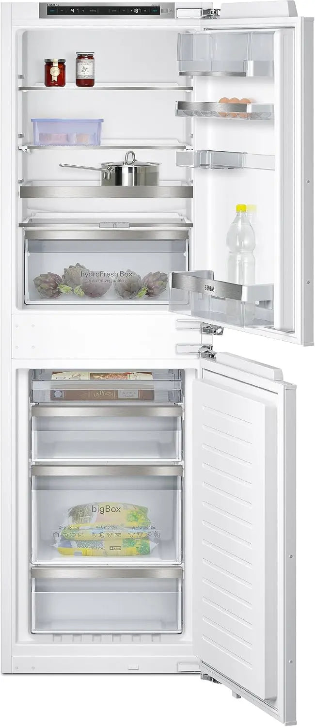 Siemens iQ500 Réfrigérateur congélateur encastrable KI85NAD30 / Charnière plate / A++ / 232 kWh / 177,2 – gris