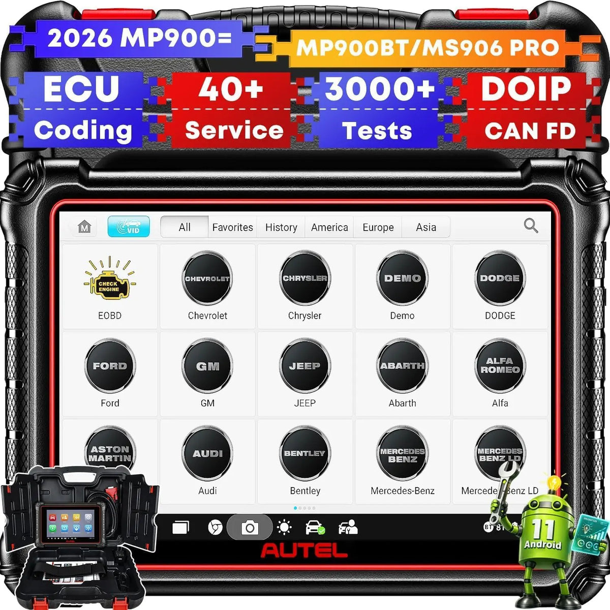 Autel MaxiPRO MP900 Diagnosegerät Auto équipement réseau – 7700 MAH, gris/noir